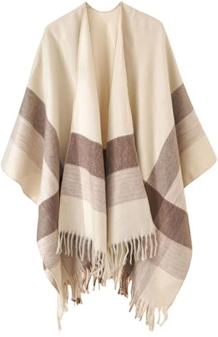 Poncho d'hiver pour Femme Femmes doux Cachemire écharpe en Laine de Grandes Pashminas châle Automne Printemps Hiver Coupe-Vent Chaud Mode Cape Châle Cardigan Châle Cape Poncho Chaud De Femme