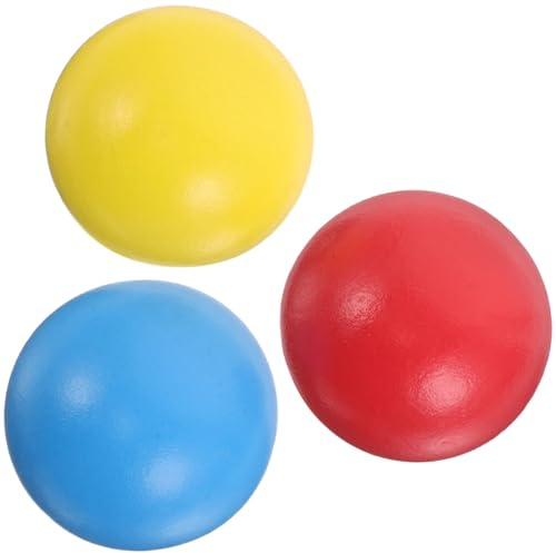 KOMBIUDA 3Pcs Wooden Croquet Balls 1.38 Inch/3.5cm Wood Balls Replacement for Lawn Game Outdoor Family Fun Enhances Hand Eye Coordination