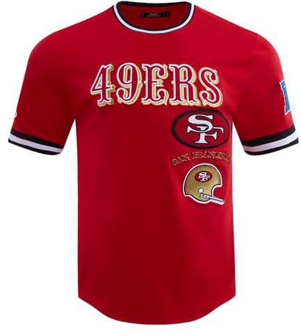 Pro Standard Mens NFL San Francisco 49Ers Retro Classics Short Sleeve Tee Red/Black XL