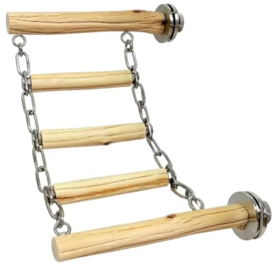 Genérico Escalera Trepadora para Aves Percha de Madera Segura masticable y