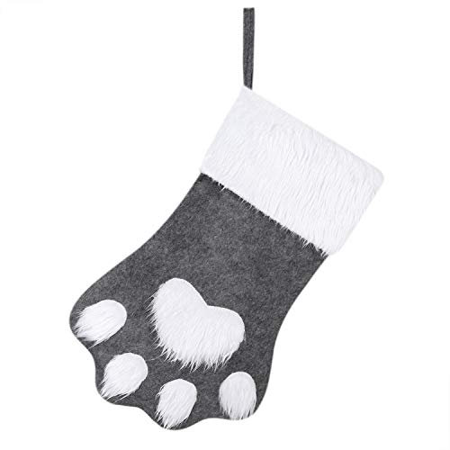 Nikolausstiefel zum Befüllen Weihnachtsstrumpf Hundepfote Geschenktasche Hund Paw Christmasbaumschmuck Haustierdekoration Weihnachtsbaumschmuck Schaufenster Nikolausstrumpf Weihnachtsdekoration