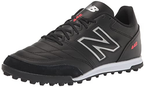 New Balance Men's 442 V2 Team TF Soccer Shoe, Black/White, 13 Medium US