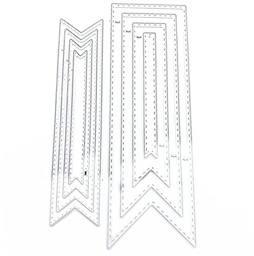 WANGCL 2 set bokmärke metallskärningsform gör-det-själv hantverk kolstål prägling mall metall schabloner scrapbooking-verktyg och tunn banderoll skärform