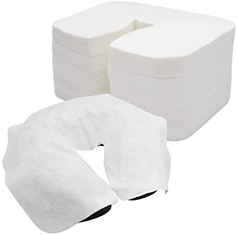 Xiaozhifu 500 Stück Nasenschlitztücher Massageliege, Gesichtsauflagen Massageliege für Massageliege 36 * 27 cm Passend für alle Massageliegen,Behandlungsliegen Massagebänke