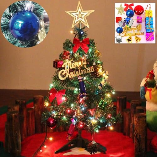 Mini Christmas Tree Artificial Small Christmas Tree with LED Lights Table Top Little 24 60cm Decor Tabletop Xmas Tree Decorations