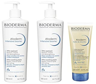 Atoderm | Atoderm Intensive Balsam 2x500ml + Atoderm Öl 100ml geschenkt | Anti-Juckreiz | Beruhigend und nährend | Reinigt und schützt