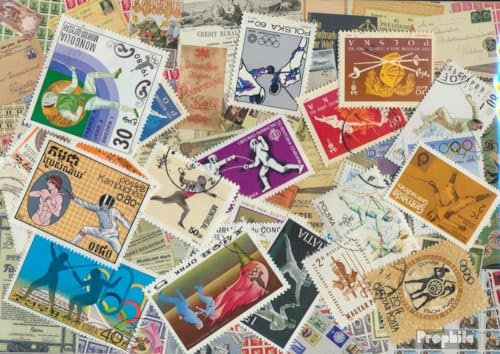Prophila Collection Motive 25 Verschiedene Fechten Marken (Briefmarken für Sammler) Sport Sonstige
