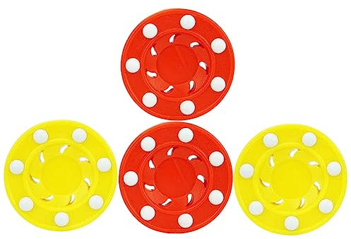 Toddmomy 4 Stück Eishockey Klassischer Puck Sport-Hockey-Pucks in Großen Mengen Inline-Hockey Hochwertige Pucks Puck Für Hockeyspiele Oblaten-Hockey-Puck Pp Kind Schüttgut Hockeyschläger