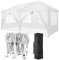 COBIZI Pavillon 3x6 Faltpavillon Wasserdicht Stabil Winterfest Faltbar Partyzelt mit 6 Seitenteilen Pop up Gartenpavillon UV Schutz 50+ Höhenverstellbar für Strand Hochzeit Camping, Weiß