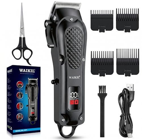 Hair Clippers Professional Cordless for Men Rechargeable | Barber Clippers for Hair Cutting Kit,Rechargeable Haircut Machine for Family, LCD Display, Precise Home or Salon Haircuts