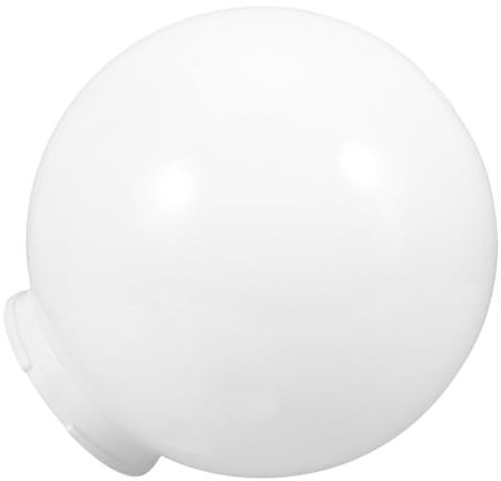 Ciieeo Pantalla Lámpara Acrílica Redonda Opalina Para Exterior Cubierta Globo Resistente Para Jardín Reemplazo Lámparas Pared y Poste Fácil Instalación Luz Cálida y Decorativa