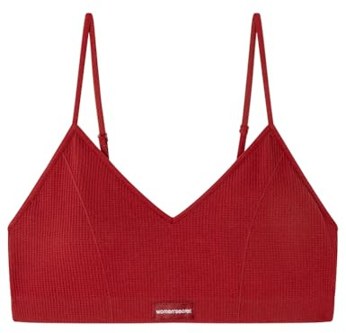 Women'secret Top Triangular NATURAL Cuadrillé Granate, S