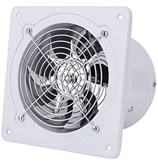 Badrumsfläkt, 220v Tyst Axialfläkt, 600m³/h Högluftsfläkt, Korrosionsbeständig Fläkt Med Metallblad, Dubbelfunktionsfläkt För Kök Och Badrum (White)