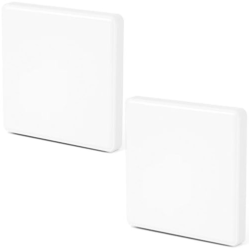 2 tapas ciegas para enchufe, cubierta para interruptor de luz, 8,6 x 8,6 cm, color blanco, tapa ciega para enchufes o interruptores no utilizados, color blanco (2)
