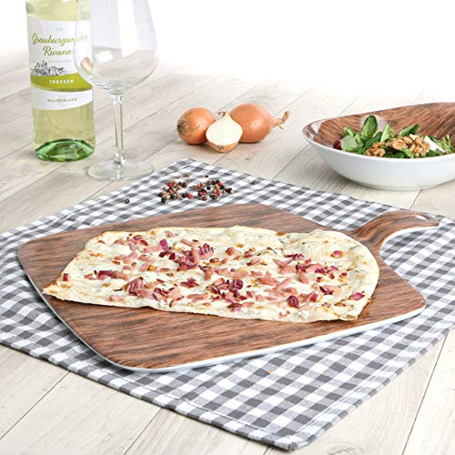 Holst Porzellan WD 238 Porzellan Brettchen 38 x 31 cm Holz Optik, braun, 38 x 31 x 3.5 cm