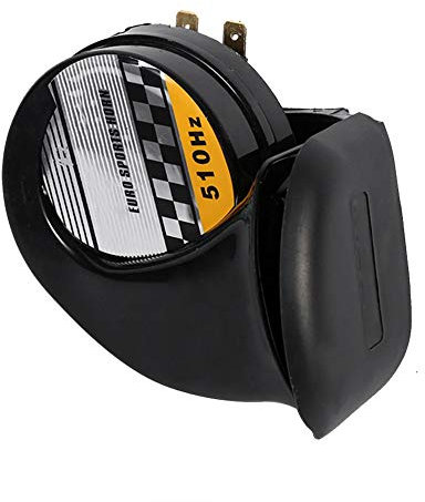 Universal Schnecken Sirene Horn Speeker, 115DB 510Hz Mini Lautes Elektronisches Schneckenhorn für Motorrad Lauter Sprachlautsprecher Mini Lautes Elektronisches Lufthorn 12V 3.5A Wasserdicht