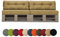 chilly pilley Palettenauflage Schaumflocken Palettenkissen Palettenpolster Palettenmöbel Palettensofa Rückenlehne Gesteppt Sitzkissen Abnehmbar Seitenkissen Set (4er Set, Cappuccino)