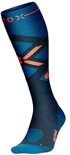 STOX Energy Socks, Calcetines de esquí para hombre, clase de compresión 23-32 mmHg, calcetines de esquí, calcetines de compresión, lana merino, calcetines de compresión, calcetines de apoyo, sin pies