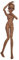 Proudoll 1/3 BJD Puppe Tan Haut Schwarze Puppenkörper 60cm 24Inches Kugelgelenk SD Puppen Gelenke Bewegen PVC DIY (Alexia)