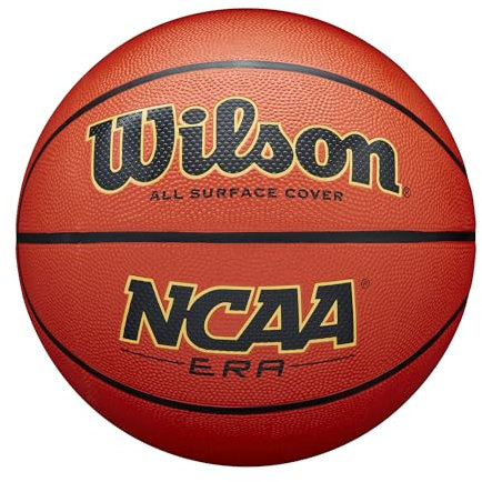 Wilson NCAA Era Basketball, Performance Shield, Anpassbare Funktionalität, Allzweck-Oberfläche, Farbe: Braun, Größe: 5