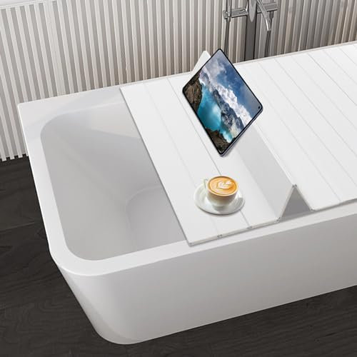 Foldable PVC Bathtub Board Insulation - Dustproof Bathtub Tray for Home, Bathroom Spa (170 x 70 x 0.65cm)