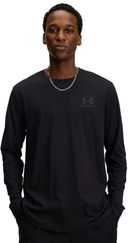 Under Armour Men's Sportstyle Left Chest Long-Sleeve T-Shirt, (002) Black / / Pitch Gray, X-Large