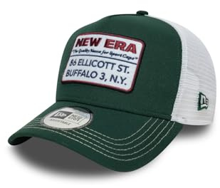New Era NE Vintage Trucker Adjustable Cap NE Logo Grün Weiß, Size:OneSize
