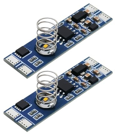 ECSiNG 2X Tiras de Luces LED de Aluminio de 12-24 V Y 4 A Que Se Encienden Gradualmente Y Se Atenúan con Módulo de Interruptor de Detección Táctil de 36 X 10 Mm