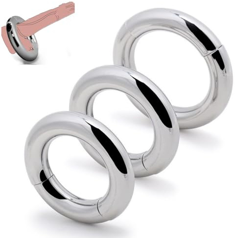 3-delat set med avtagbara halkskyddsringar i rostfritt stål för män, 30 mm/33 mm/38 mm-RDMF66