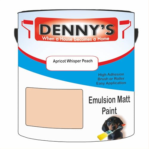 Premium Interior Wall & Ceiling Emulsion Paint – Apricot Whisper Peach – Rich Matt Finish, Durable & Washable, Low Odour, Ideal for Living Rooms, Bedrooms & Hallways (1 Litre Tin)