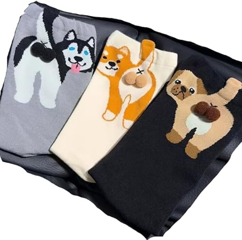 DJC BOUTIQUE Hundbollar Strumpor (paket 3) - Storlek 4-8