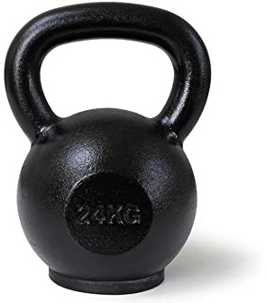 Core-Power Gjutjärn kettlebell 24 kg/gjutjärn kettlebell 4–32 kg högkvalitativ järnmalm Pro-kvalitet för gym, fitness och crossfit gummi, golvskydd