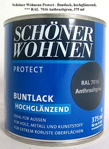 Protect Buntlack 375 ml, RAL 7016 Anthrazitgrau hochglänzend, Alkydharzlack SW