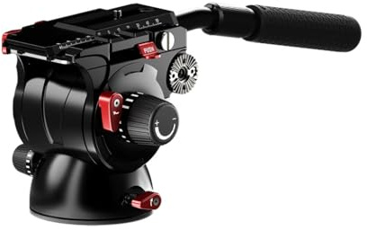 IFOOTAGE Komodo K7 Fluid Tripod Head, Heavyweight Fluid Video Head with Flat Base and Sliding Plate for Quick Connection to The Camera, Used for Professional Photography,Vlogging and Video Production