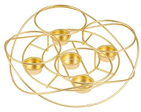 bremermann Chauffe-Repas pour 5 Bougies Chauffe-Plats Ronds (Or)