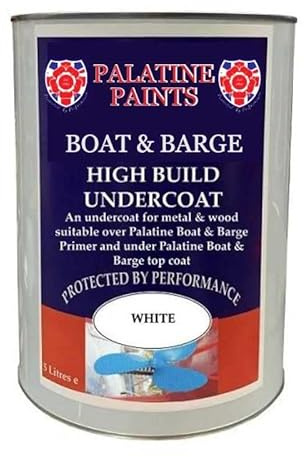Palatine Paints Boat & Barge Marine Undercoat High Build Paint (White, 2.5 Litre)