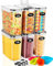 Cinnani 2.5L Botes Cocina Almacenaje Juego de,Recipientes para Alimentos Sellados de Plástico con Tapa-sin BPA,Botes Cocina Hermeticos Contenedores para Cereales,Pasta,Arroz,Harina(6 Piezas)
