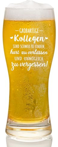 Joymaking Bierglas Abschiedsgeschenk für Kollegen - Lustig mit Spruch, Jobwechsel, Bier Geschenk 15oz