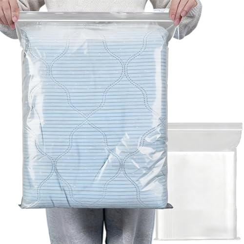 GESDYO Lot de 20 grands sacs de rangement de vêtements de voyage étanches refermables pour couettes, couvertures, vêtements, 50 x 60 cm