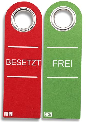 HHM® Besetzt Frei Schild WC Schild - nicht stören Türschild aus Filz. Ideal als Zimmer Einrichtung oder Türschild im Büro (2)