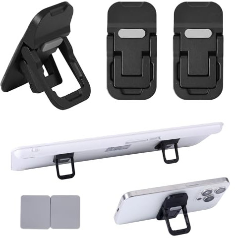 XIHIRCD 2 Pz Supporto per Tastiera Portatile, Doppio Angolo di Inclinazione Mini Piedini per Laptop Supporto Invisibile per Raffreddamento Computer Supporto per Supporto per Laptop Autoadesivo (Nero)