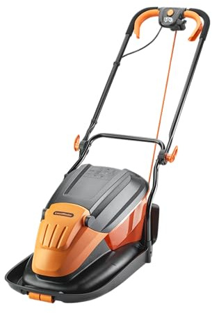 LawnMaster 1700W 33cm Electric Hover Mower - Grass Collection Box, Adjustable Cutting Heights, for Small to Medium Lawns, 2 Year Guarantee