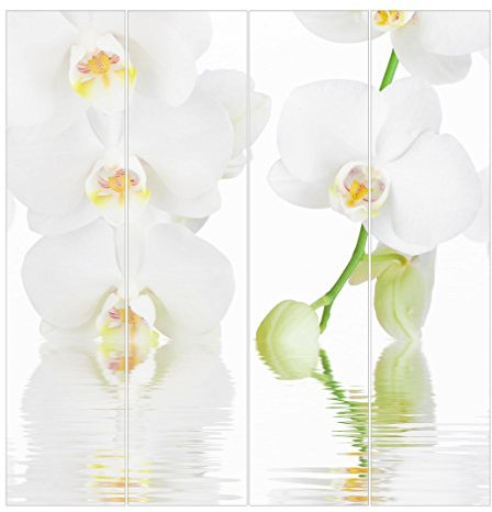 Bilderwelten Schiebegardinen Wellness Orchidee - Deckenhalterung, 4X 250 x 60cm