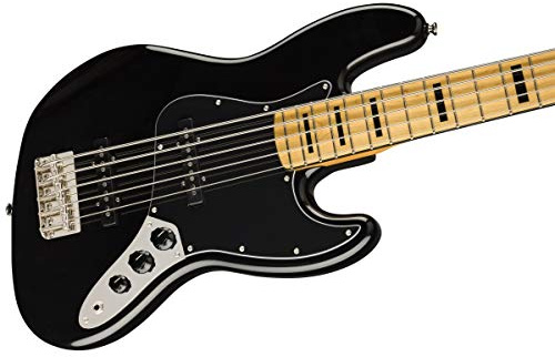 Squier by Fender Classic Vibe '70s Jazz Bass V, Bass Guitar, Maple Fingerboard, Black