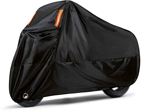 WinPower Outdoor Waterproof Motorcycle Cover All Weather Protection Winter Snow Universal Motorbike Bike Vehicle Cover, 116 x 43 x 55 inch,4XL