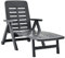 vidaXL Klappliege Klappbar Witterungsbeständig Sonnenliege Gartenliege Strandliege Liege Relaxliege Liegestuhl Gartenmöbel Kunststoff Anthrazit