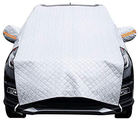Couverture Pare-Brise Voiture, Bâche Pare Brise Protection Magnétique Couverture Repliable, Universelle pour Voiture Anti Givre, Neige, Glace, Pluie et Soleil