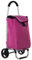 DRW Einkaufstrolley aus Aluminium und Polyester in Rosa, 46 x 36 x 98 cm, Tasche 36 x 26 x 57 cm
