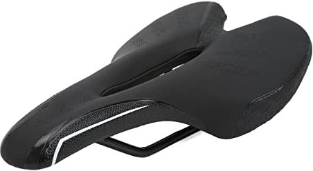 Cyrank Bequemer Fahrradsitz, Wasserdichtes, Hohles, Belüftetes Fahrradsitzkissen, Mountainbike-Sattelzubehör Für Die Meisten Fahrräder(Schwarz-Weiss)