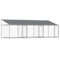 VidaXL Dog Kennel/Crate with Protective Roof and Lockable Doors - Grey Galvanised Steel - 6x2x2m Outdoor/Indoor Secure Pet Cage